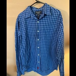 Abercrombie And Fitch Mens Size Medium Muscle Fit Oxford Button Down Long Sleeve